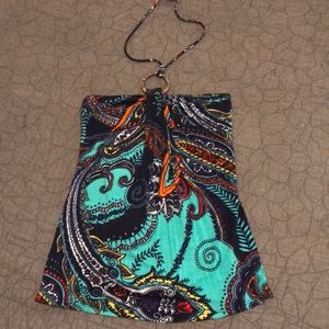 Paisley printed halter top